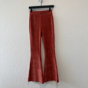 Aerie NWT Ribbed Rust Flared Hi Rise Legging Comfy Women's Size XS